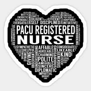 Pacu Registered Nurse Heart Sticker